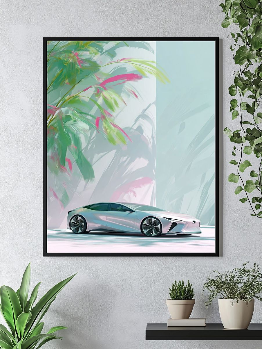 Lexus Concept Car Illustration Poster. — room view 4