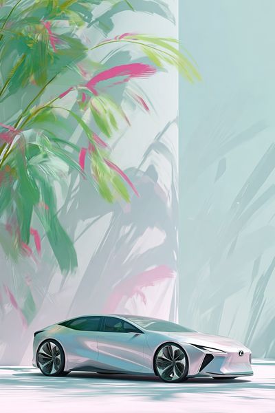 Lexus Concept Car Illustration Poster.