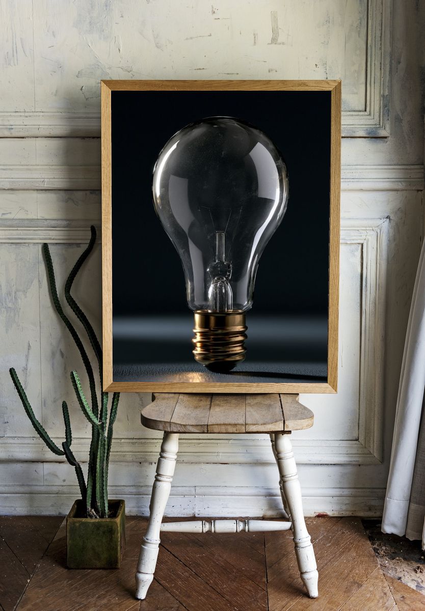 Light Bulb Photography Poster. room preview