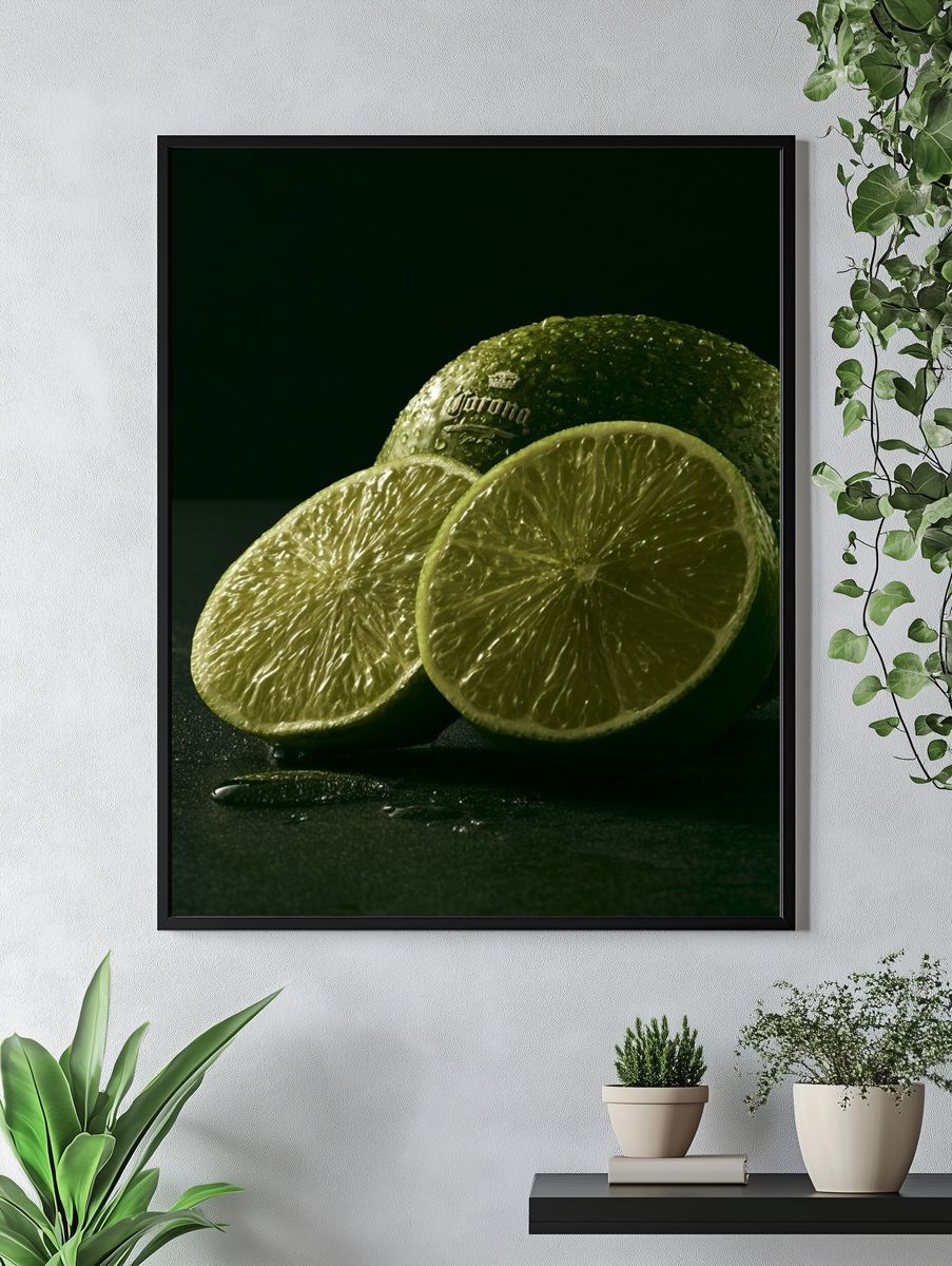 Lime Still Life Photography Poster. — room view 4