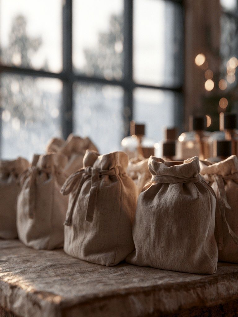 Linen Gift Bags Photography Poster. poster — photography art