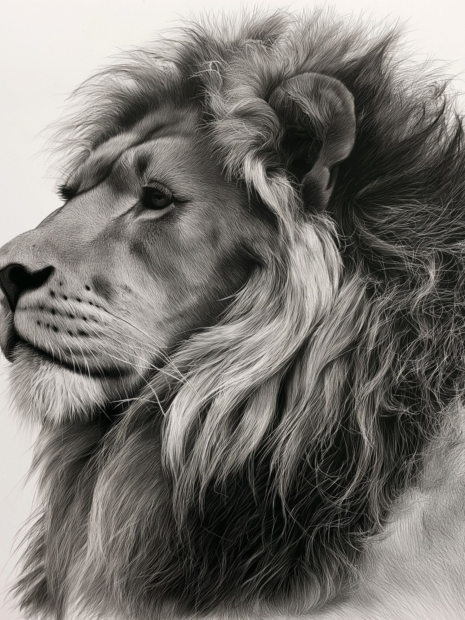 Majestic Lion Portrait Print. poster detail