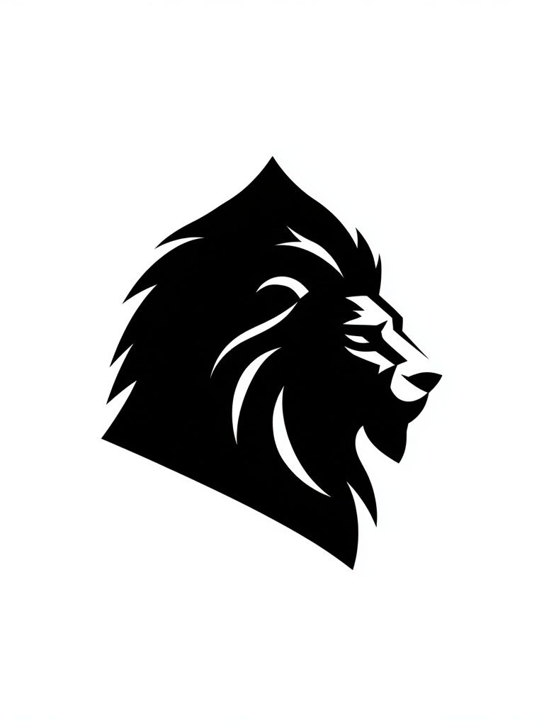 Lion Head Minimalist Print. poster — animals art