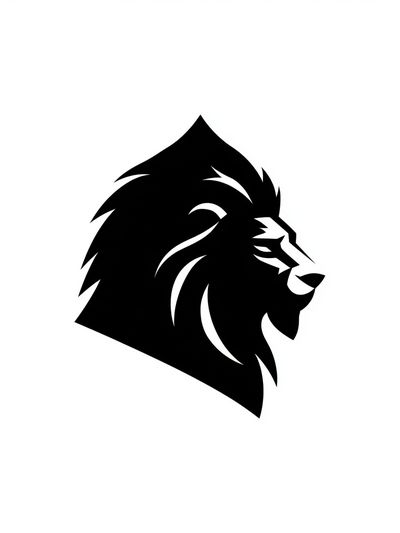 Lion Head Minimalist Print.
