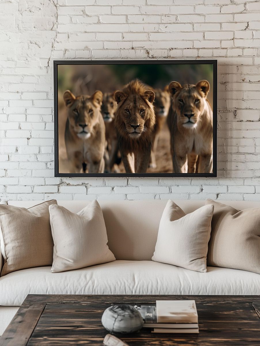 Lion Pride Wildlife Photography Poster. room preview