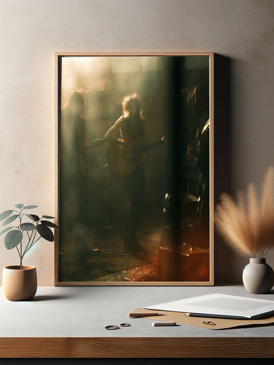 Live Music Silhouette Photography Poster. — room view 2