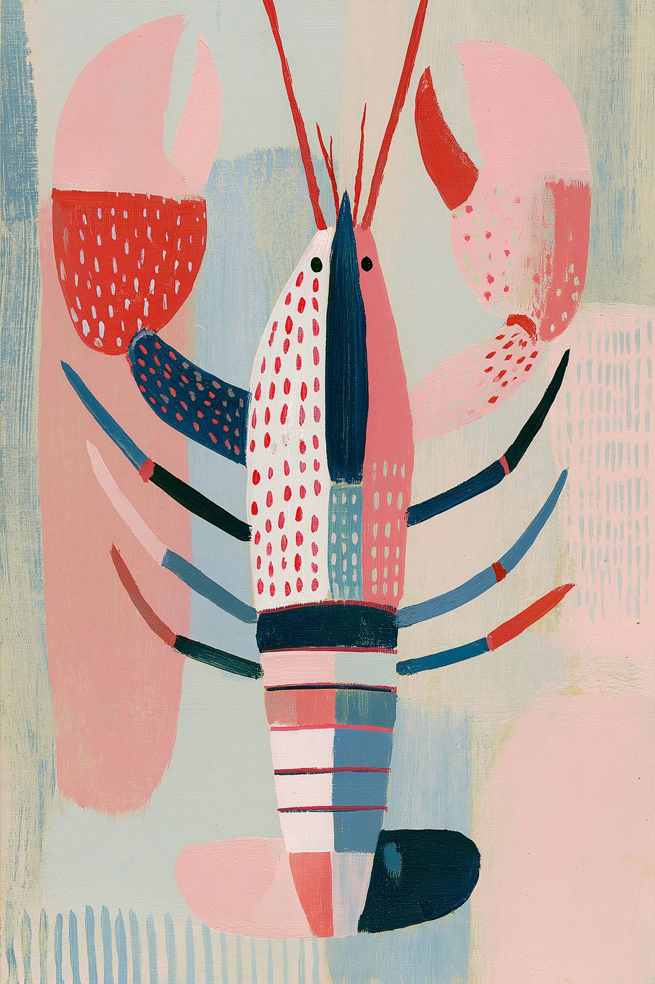 Abstract Lobster Illustration Poster. poster detail
