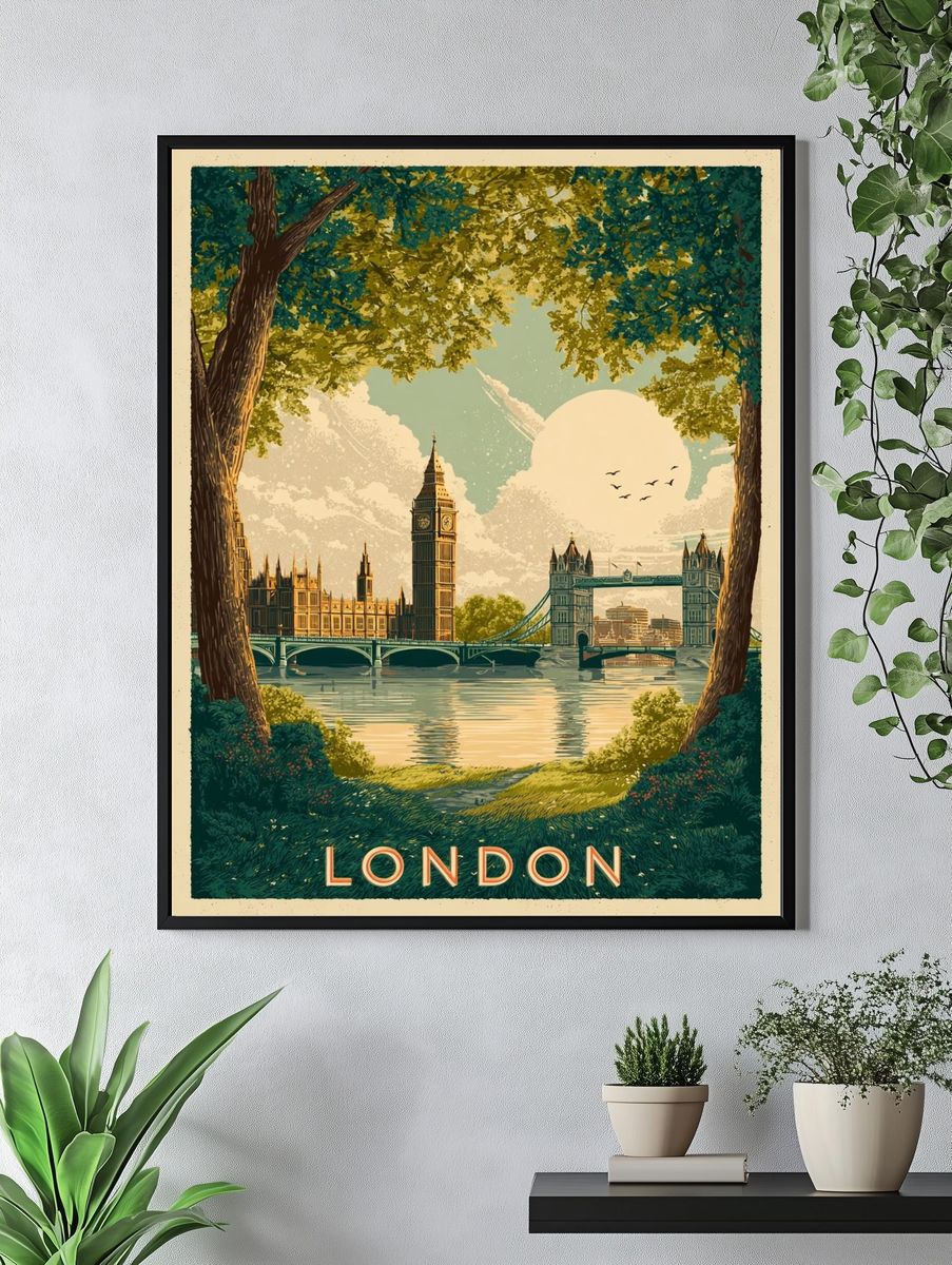 London — Vintage Print. — room view 4