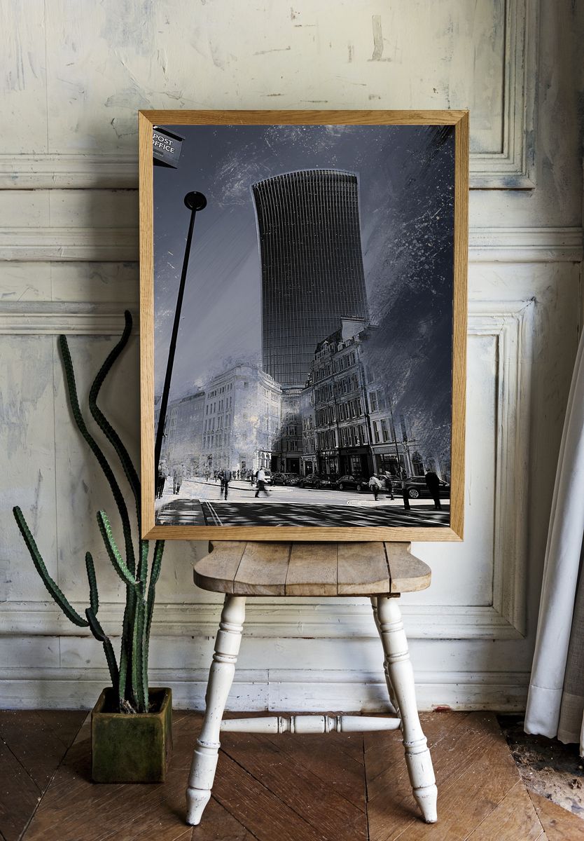 London Cityscape Photography Poster. room preview