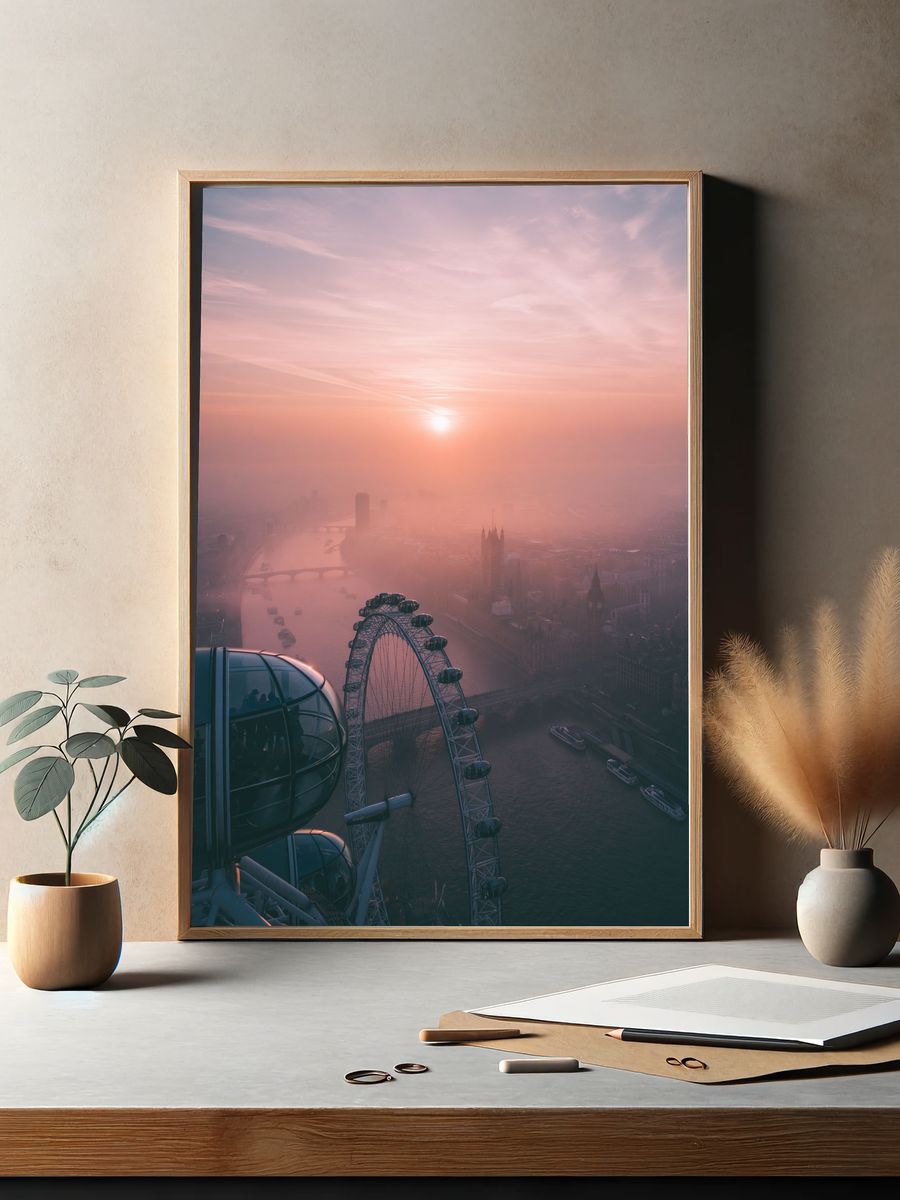 London Eye Sunrise Poster. — room view 2