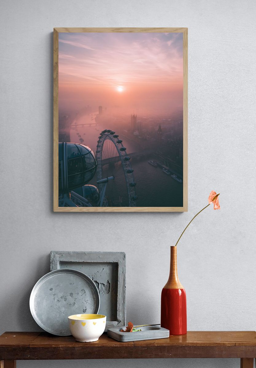 London Eye Sunrise Poster. — room view 3