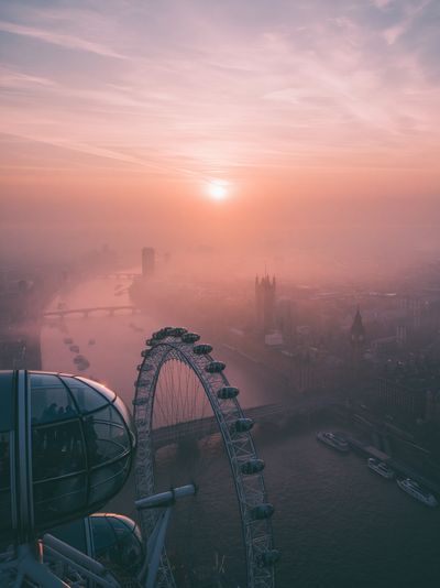 London Eye Sunrise Poster. poster print