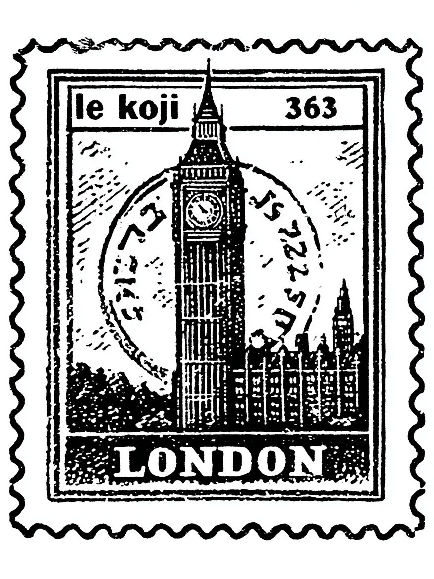 London Big Ben Vintage Print. poster detail