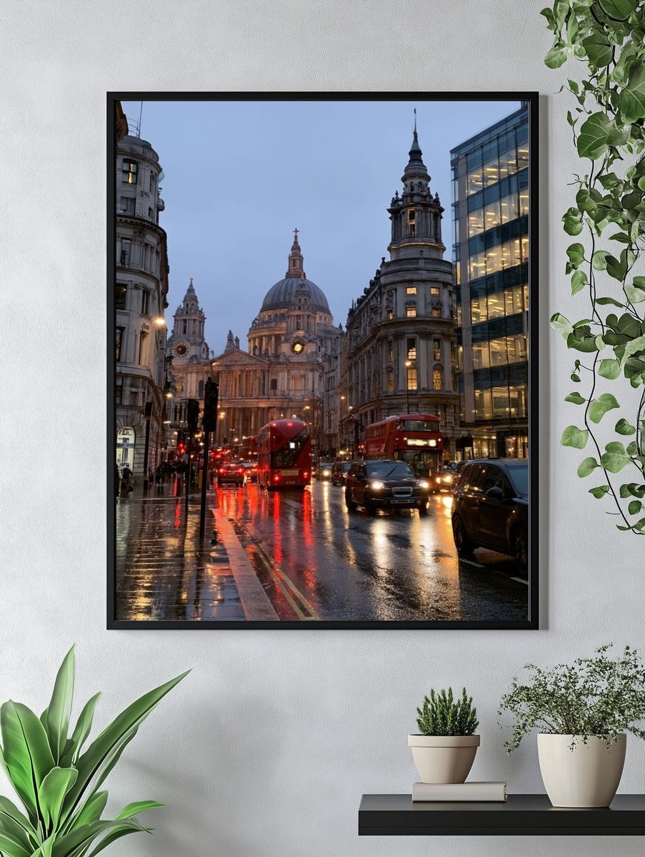 St Paul’s Cathedral at Dusk Poster. — room view 4