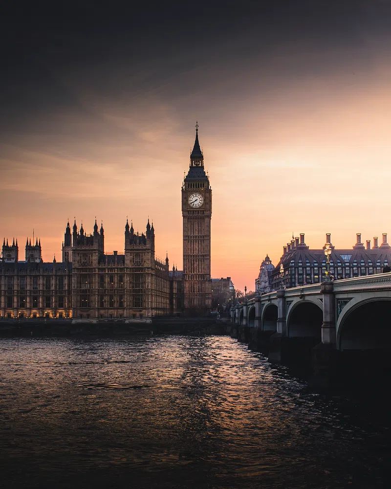 London Big Ben Sunset Print. poster detail