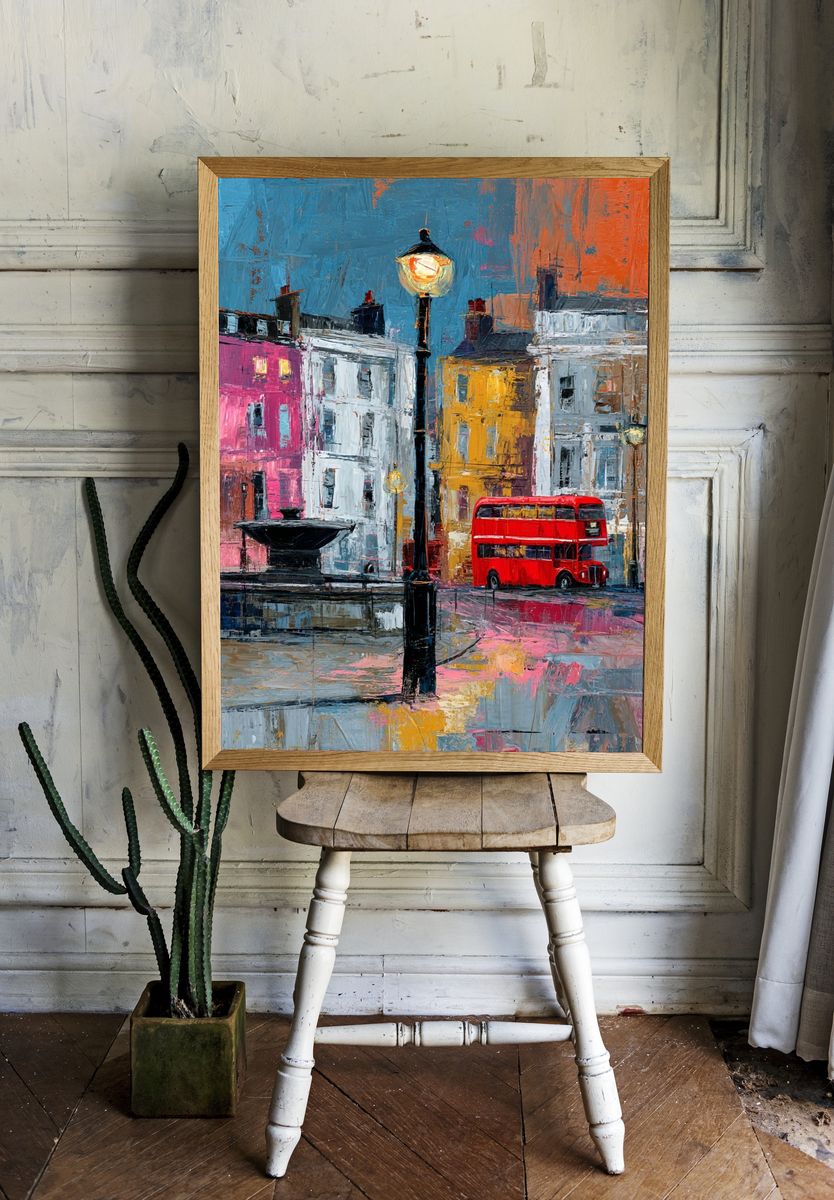 London Street Scene — Fine Art Print. — room view 1