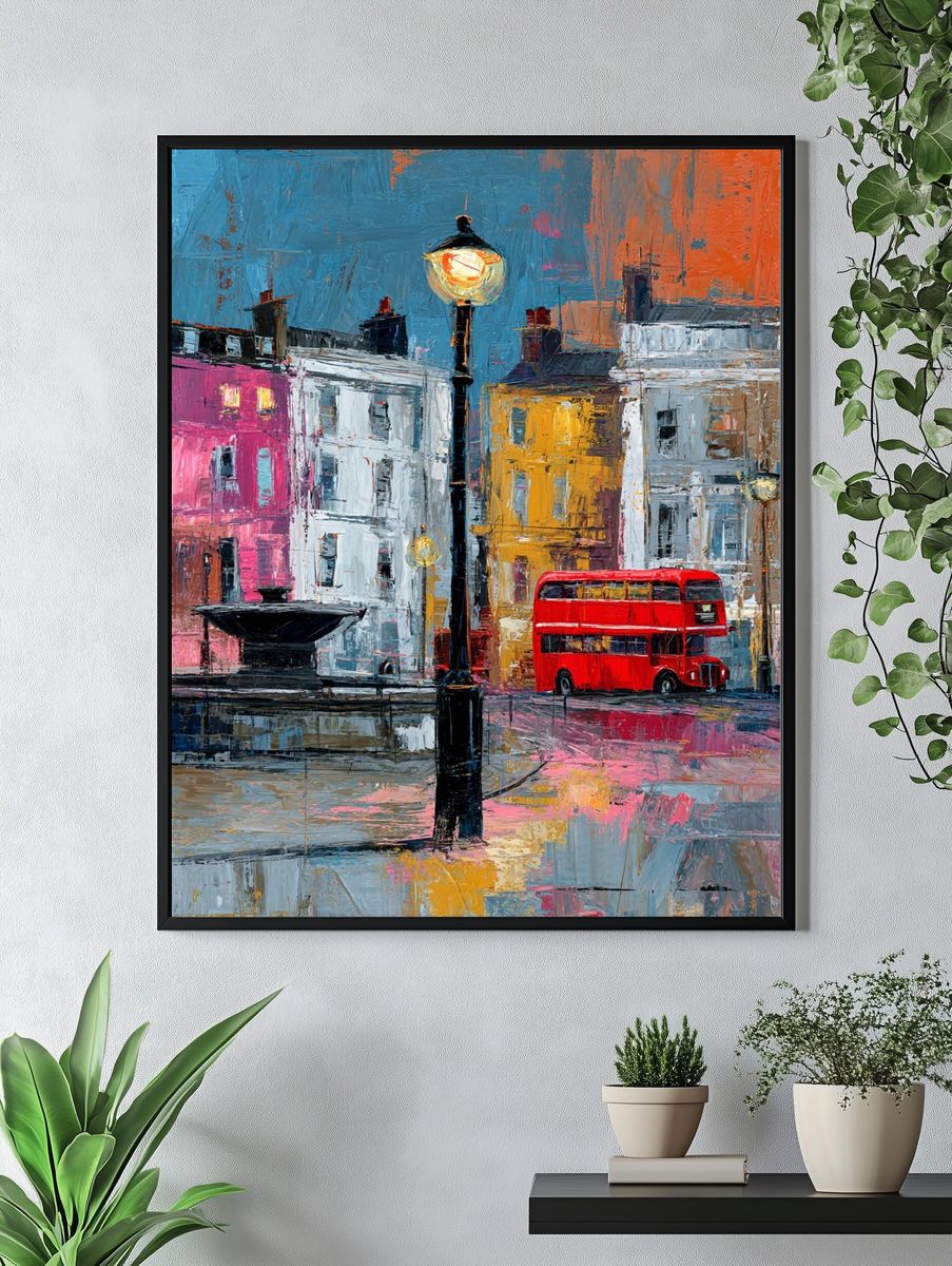 London Street Scene — Fine Art Print. — room view 4