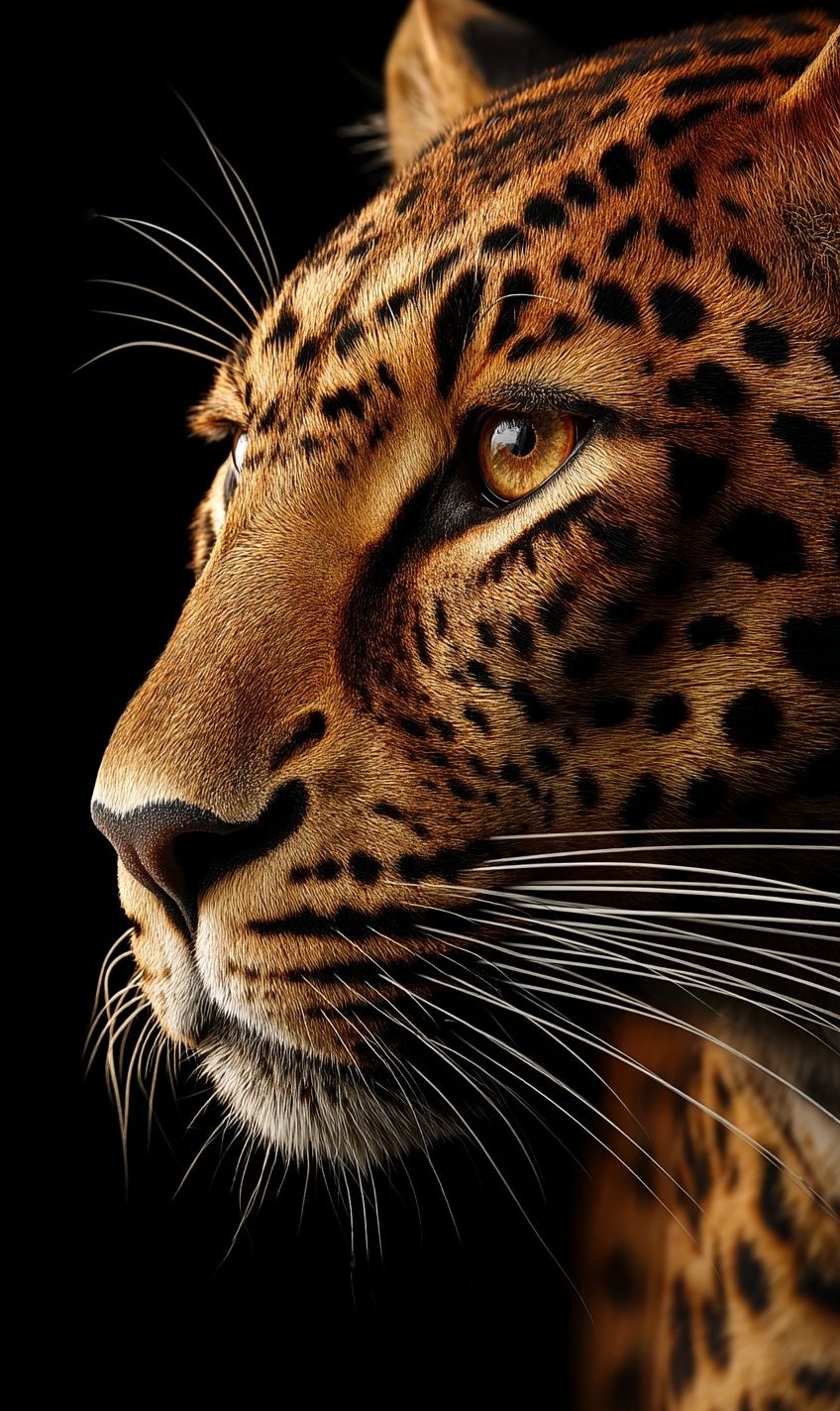 Leopard Portrait Photography Poster. poster — animals art