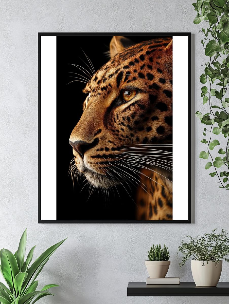 Leopard Portrait Photography Poster. — room view 4