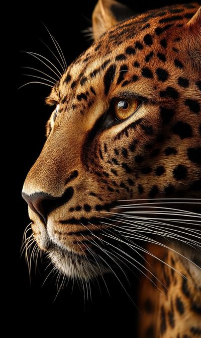 Leopard Portrait Photography Poster.