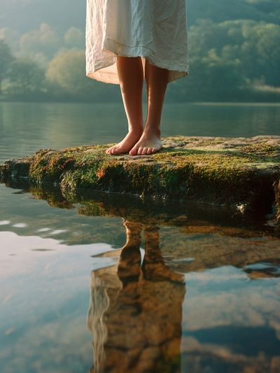 Lakeside Reflection Photography Poster. poster print