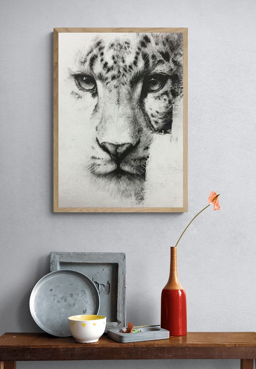 Leopard Portrait — Fine Art Print. — room view 3