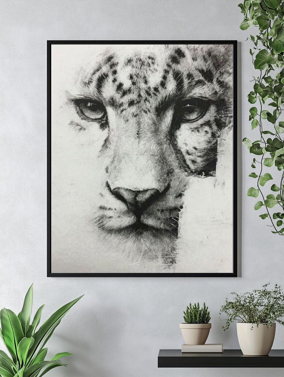 Leopard Portrait — Fine Art Print. — room view 4