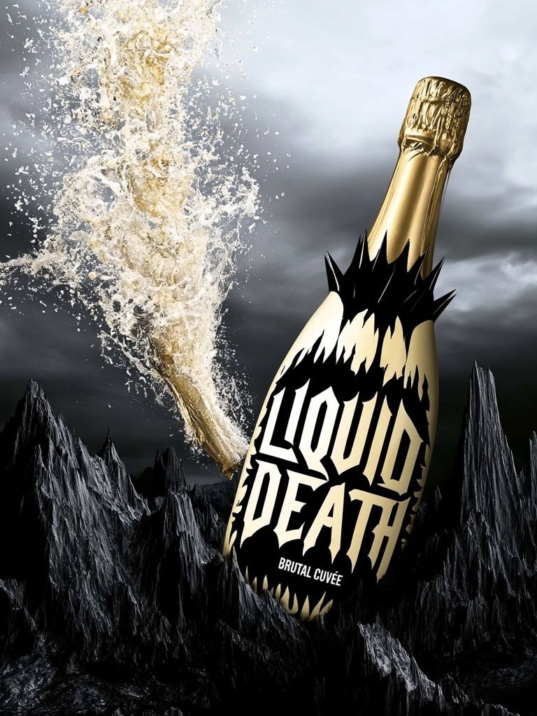 Liquid Death Brutal Cuvée Poster. poster detail