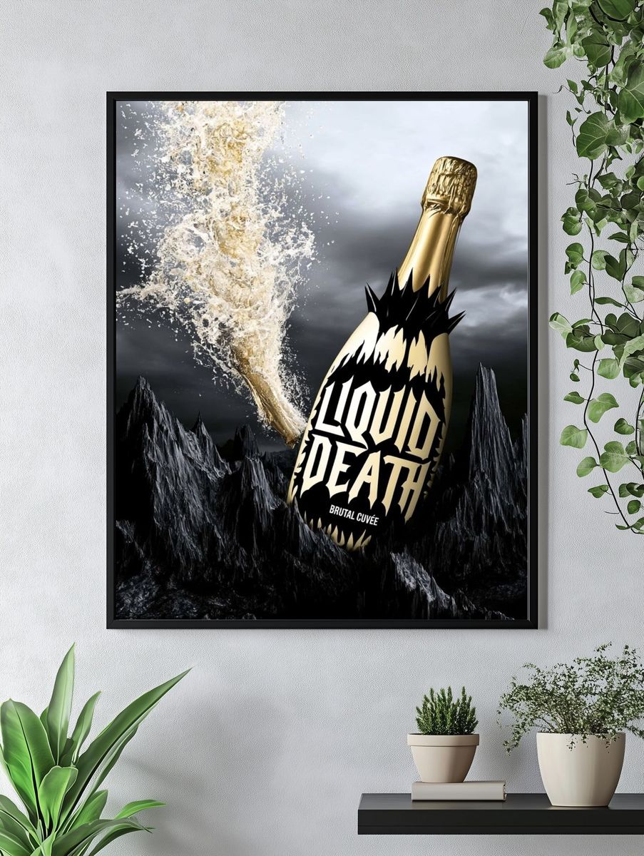 Liquid Death Brutal Cuvée Poster. — room view 4