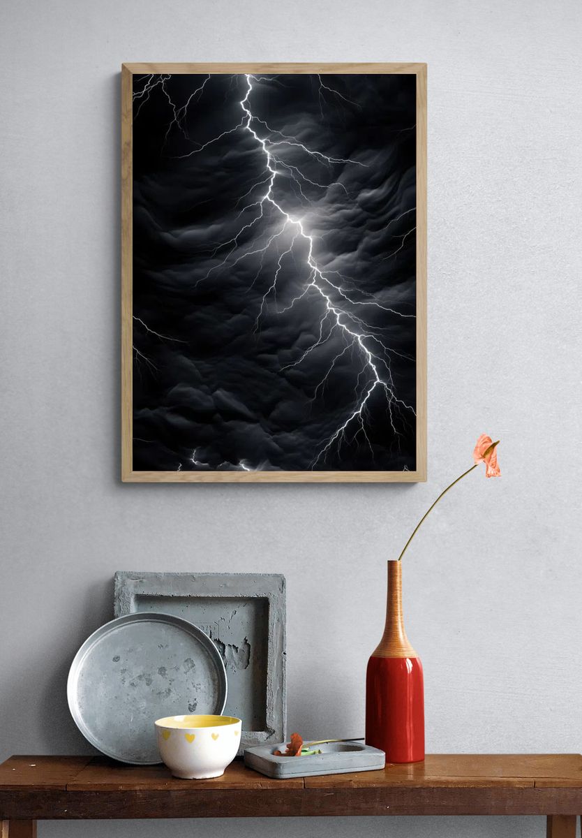 Lightning Strike — Photography Print. — room view 3