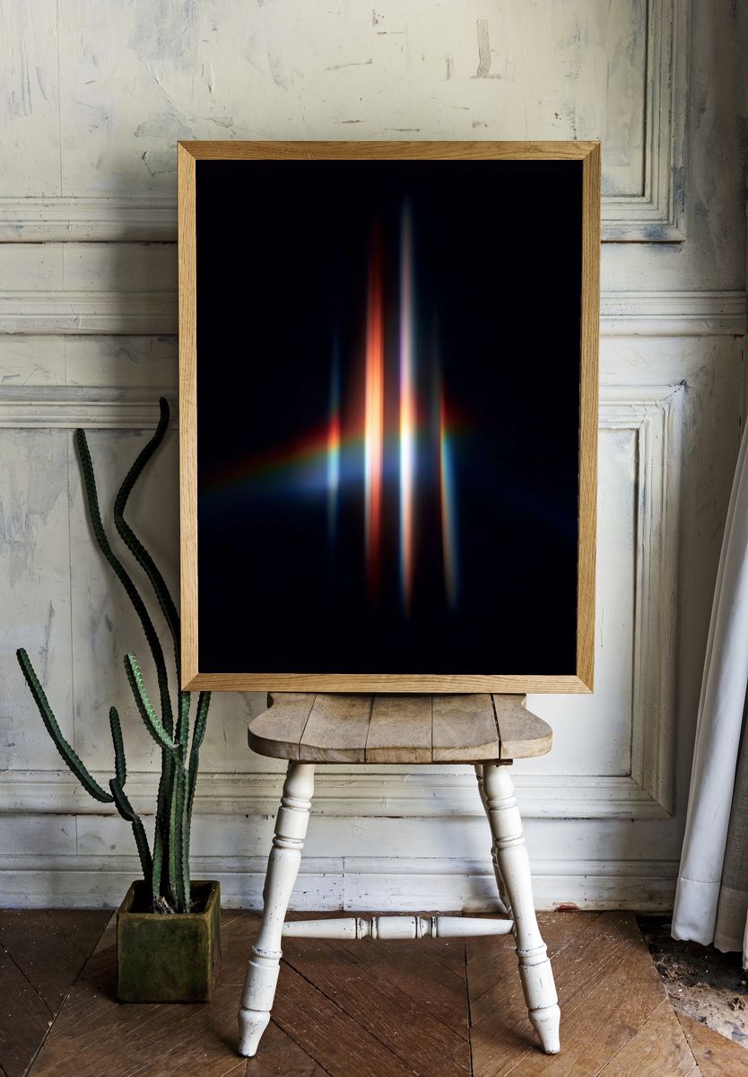 Light Spectrum Abstract Poster. — room view 1
