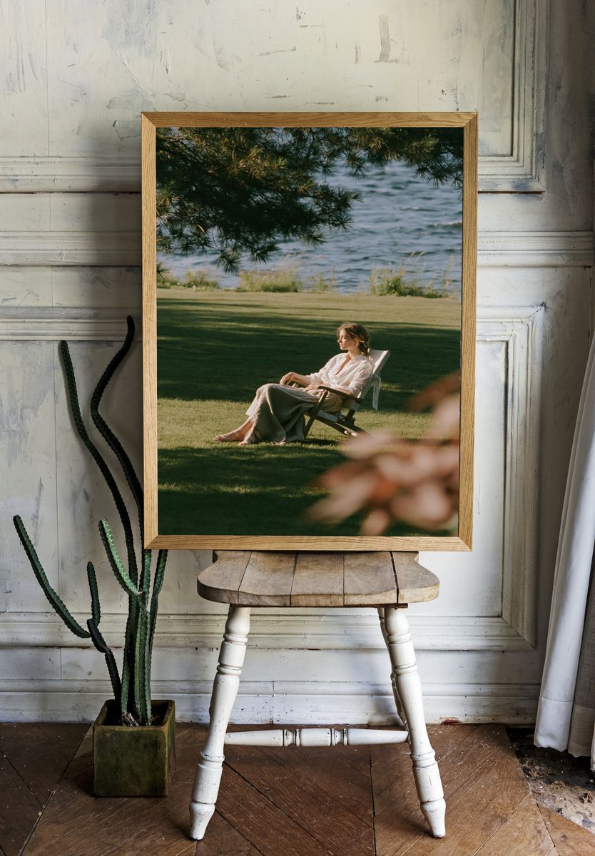 Lakeside Serenity Photography Poster. room preview