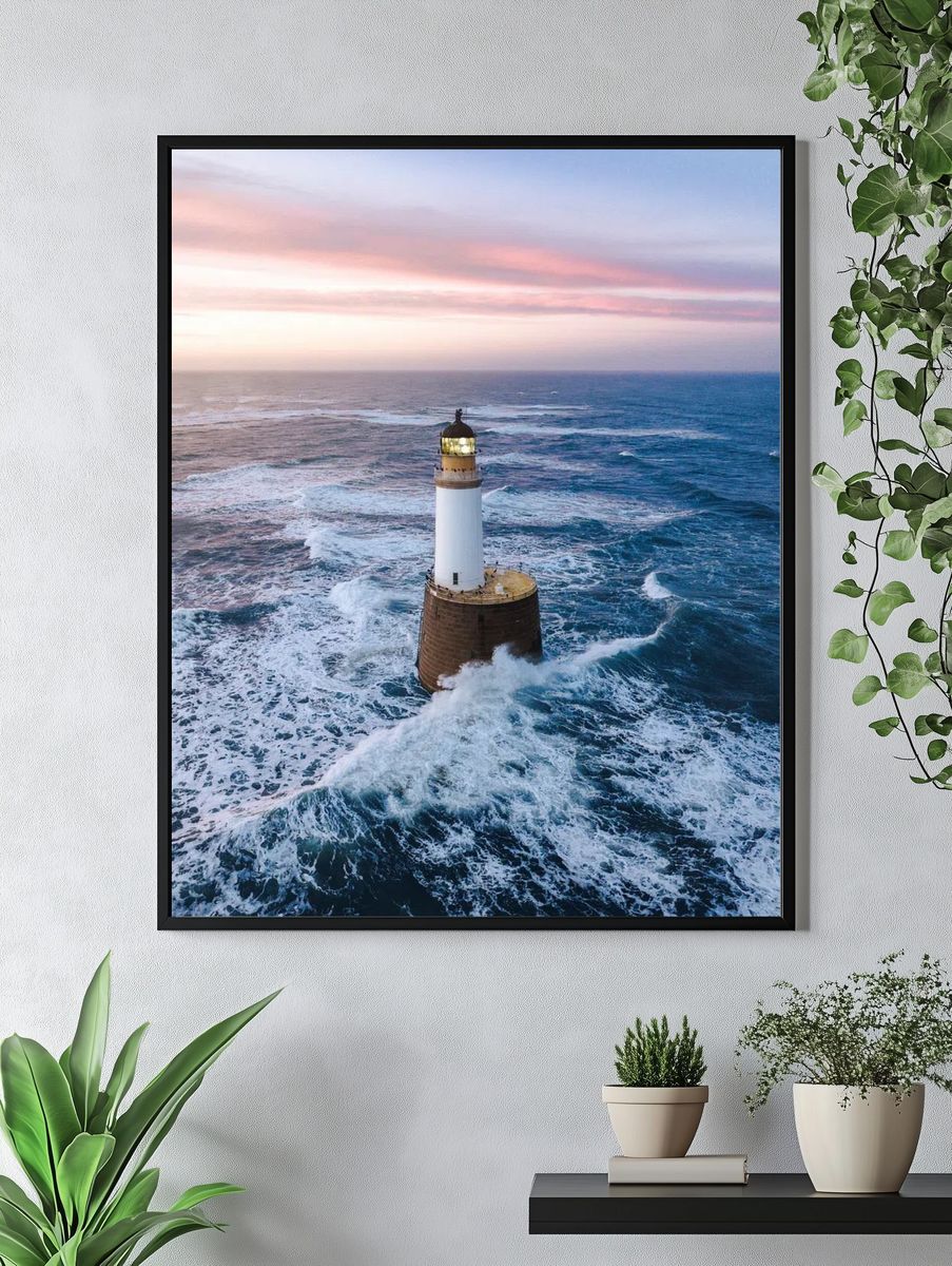 Lighthouse at Dawn Photography Poster. — room view 4