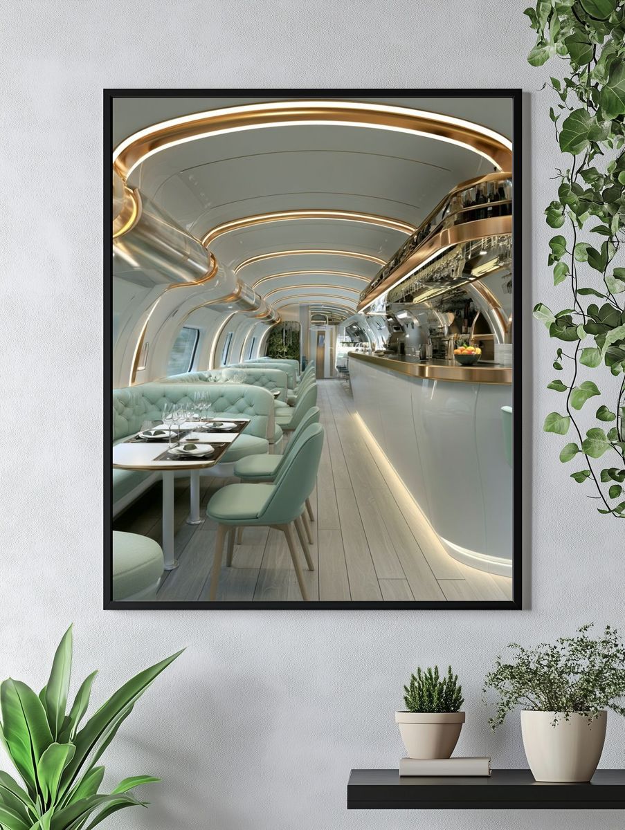 Luxury Train Interior Photography Poster. — room view 4