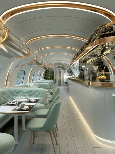 Luxury Train Interior Photography Poster.