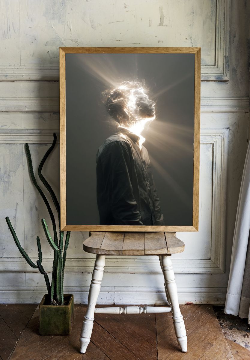 Luminous Profile Photography Poster. room preview
