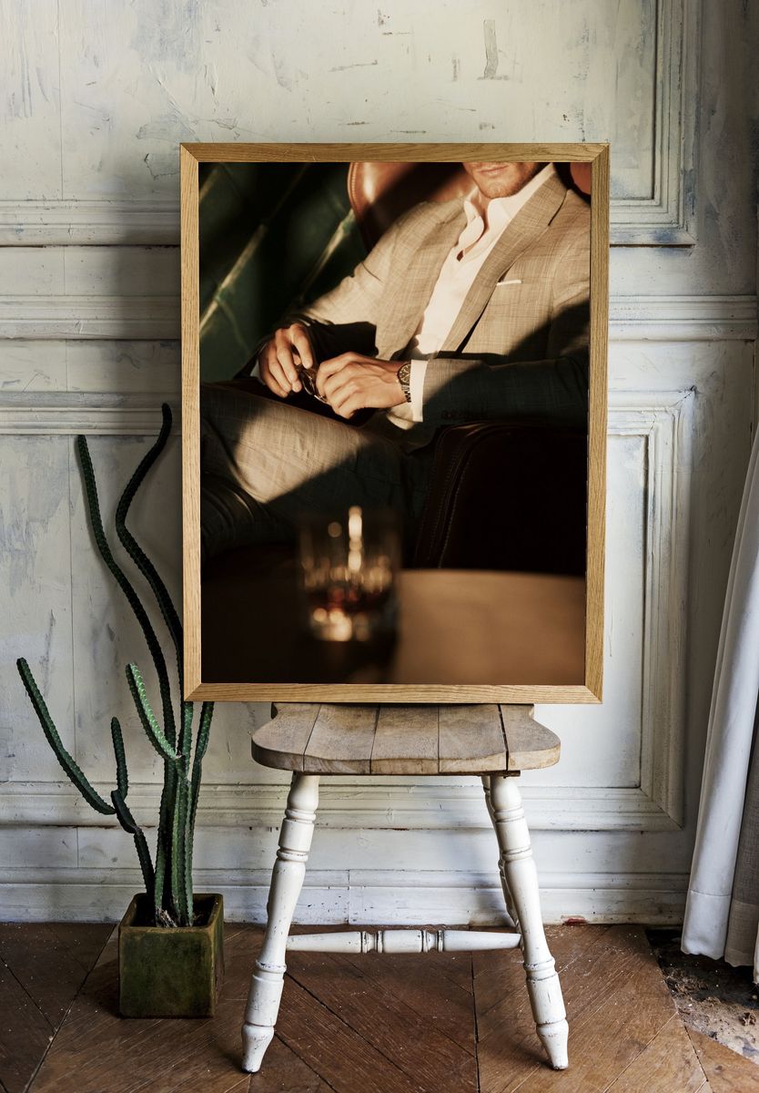 Luxury Suit Portrait Photography Poster. room preview