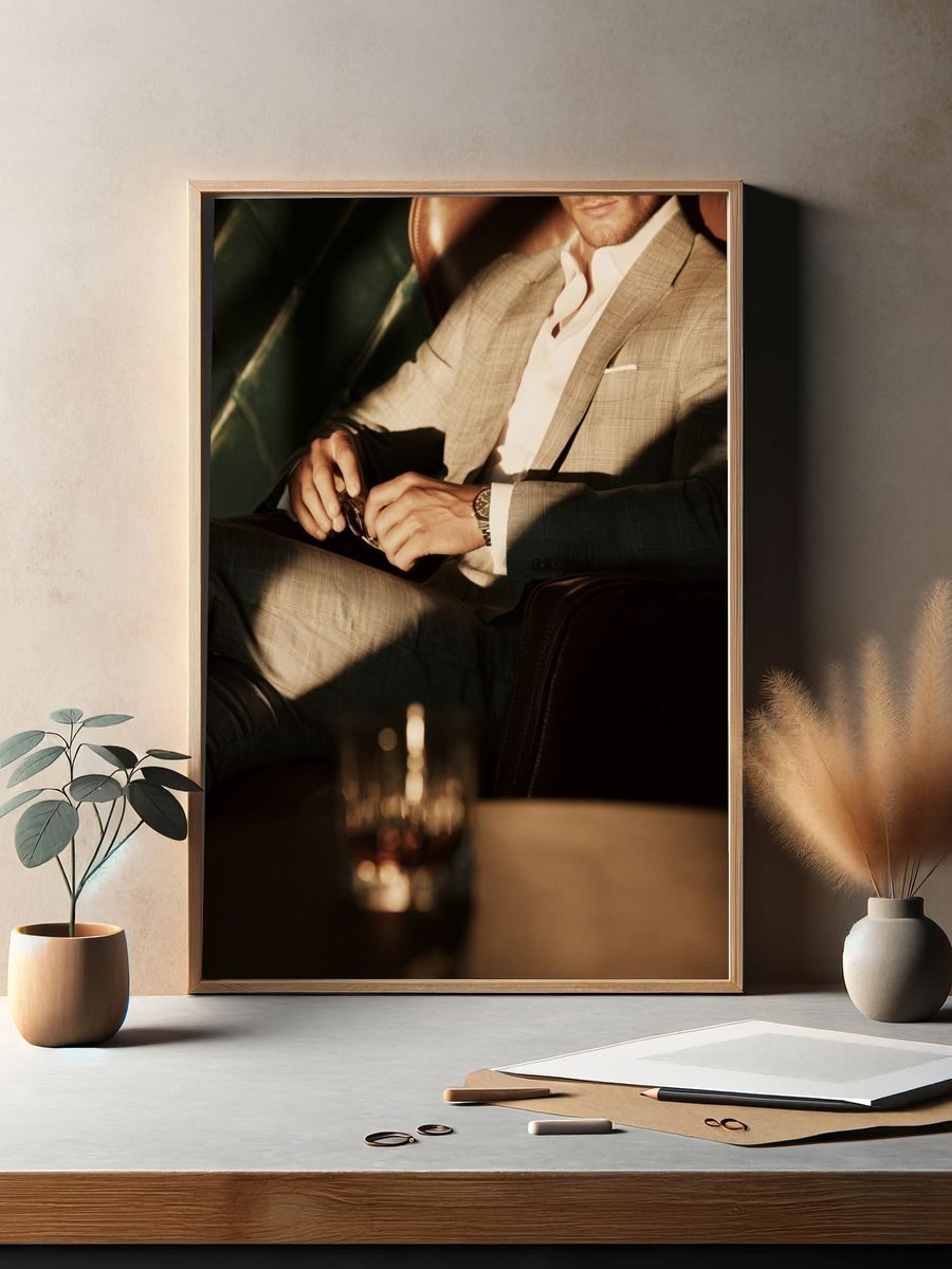 Luxury Suit Portrait Photography Poster. — room view 2