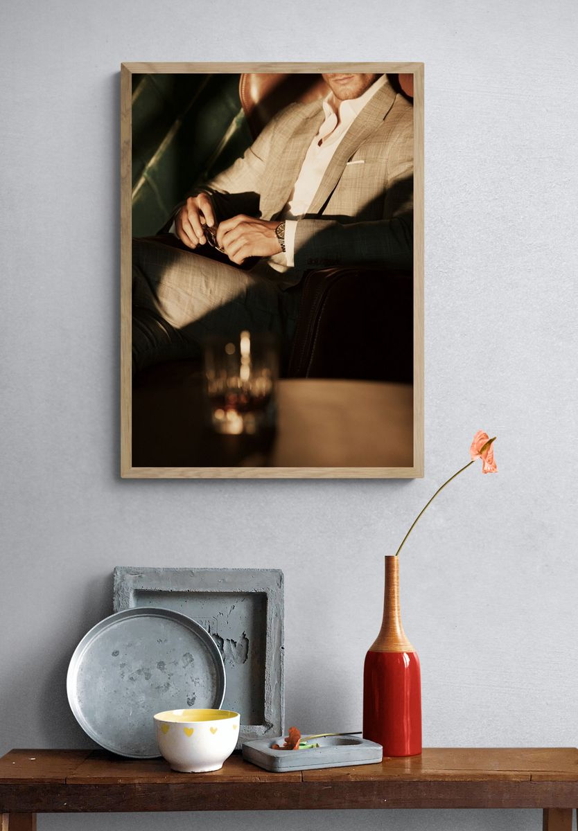 Luxury Suit Portrait Photography Poster. — room view 3