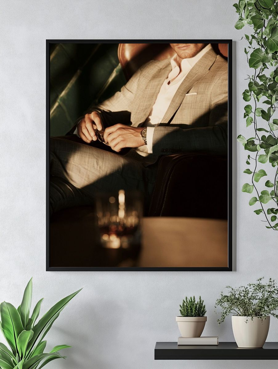 Luxury Suit Portrait Photography Poster. — room view 4