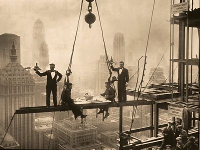 Waldorf Astoria construction, iconic photography.