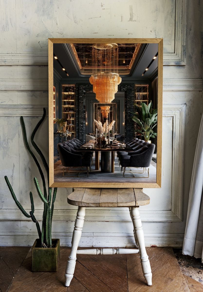 Luxury Dining Room Interior Photography Poster. — room view 1