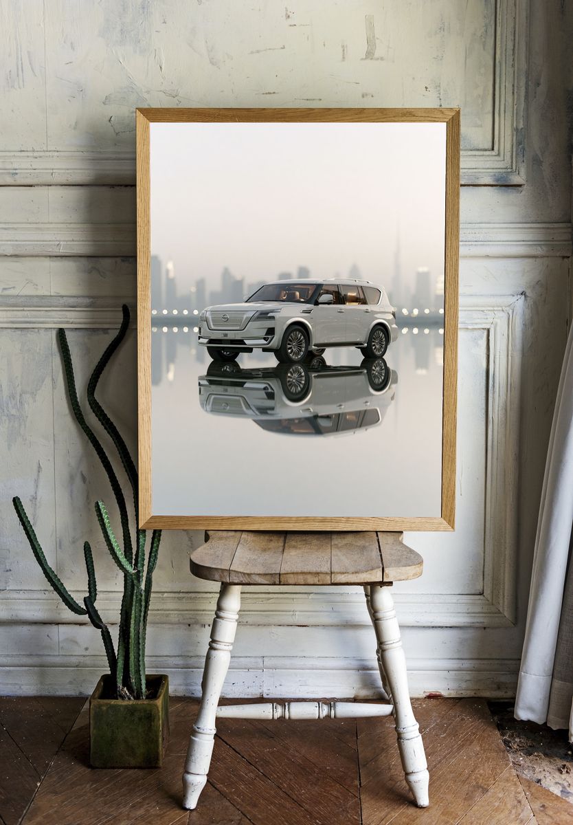 Luxury SUV City Reflection Poster. — room view 1