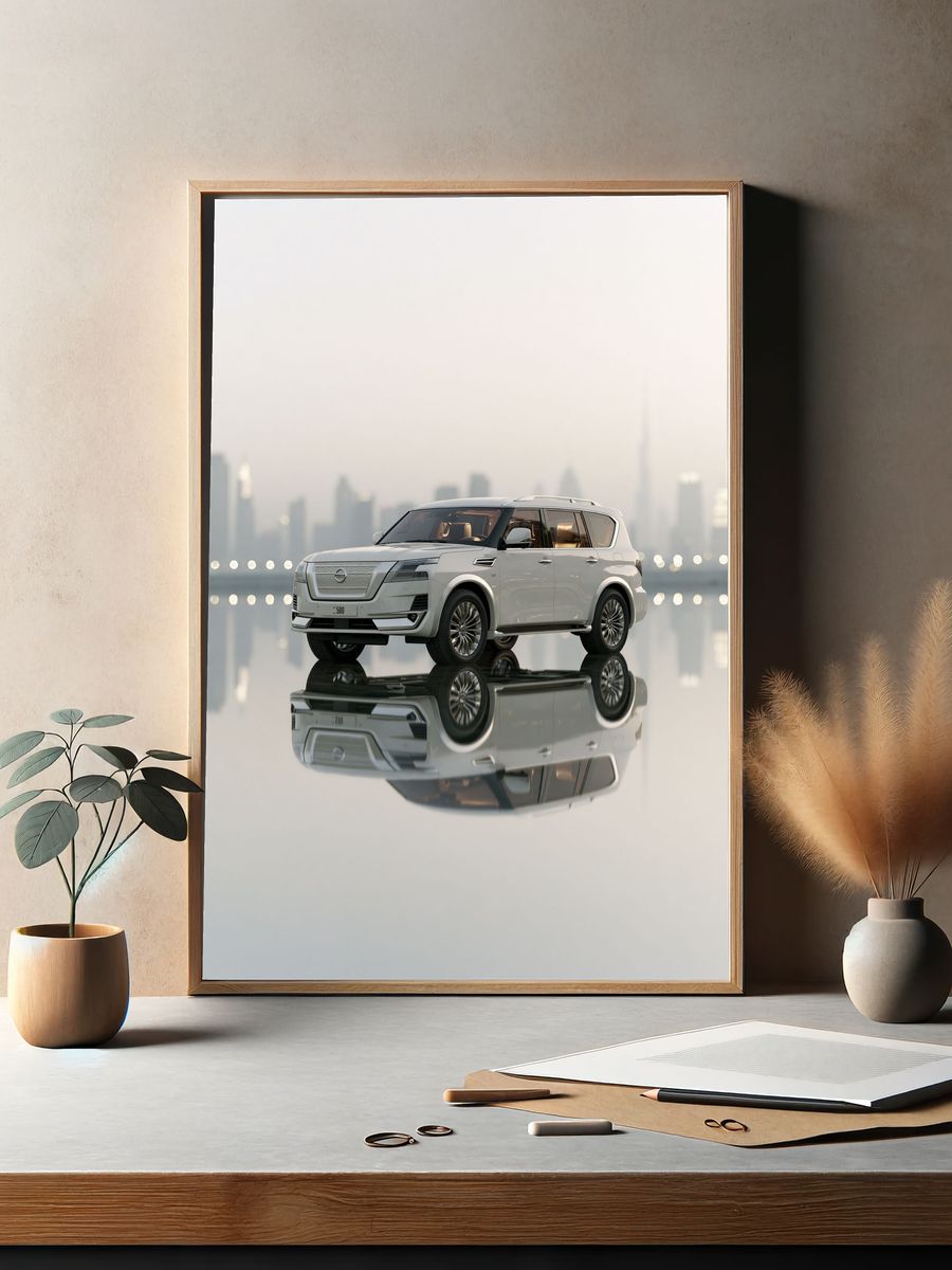Luxury SUV City Reflection Poster. — room view 2