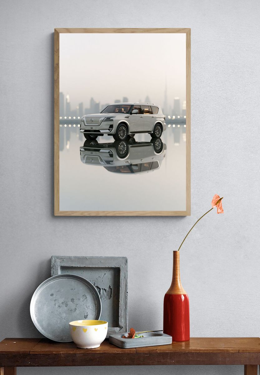 Luxury SUV City Reflection Poster. — room view 3