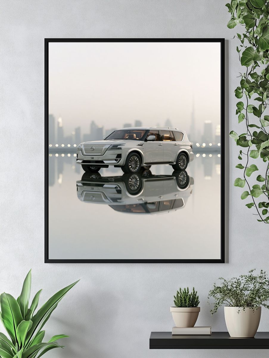 Luxury SUV City Reflection Poster. — room view 4