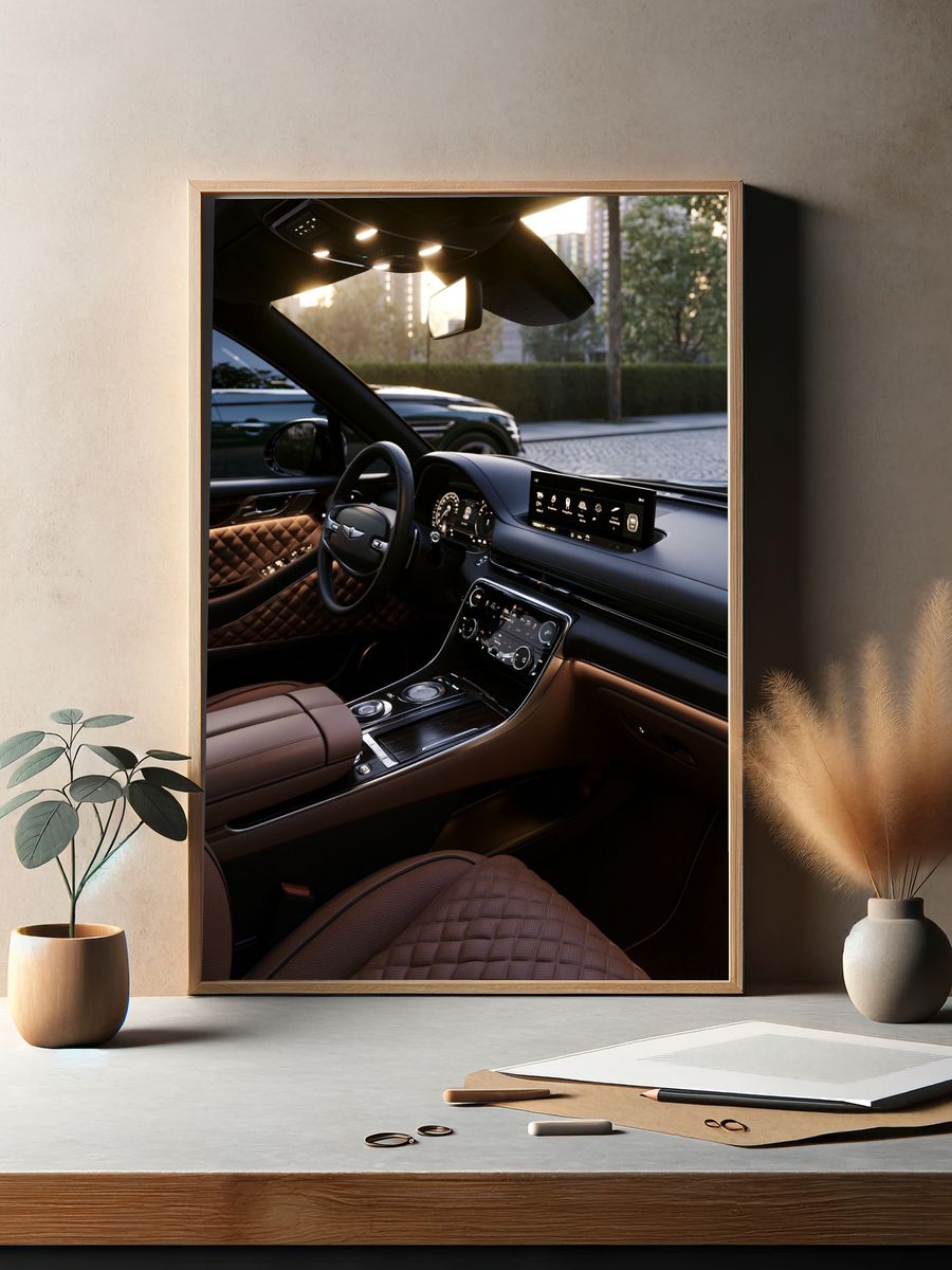 Luxury Car Interior Photography Poster. — room view 2