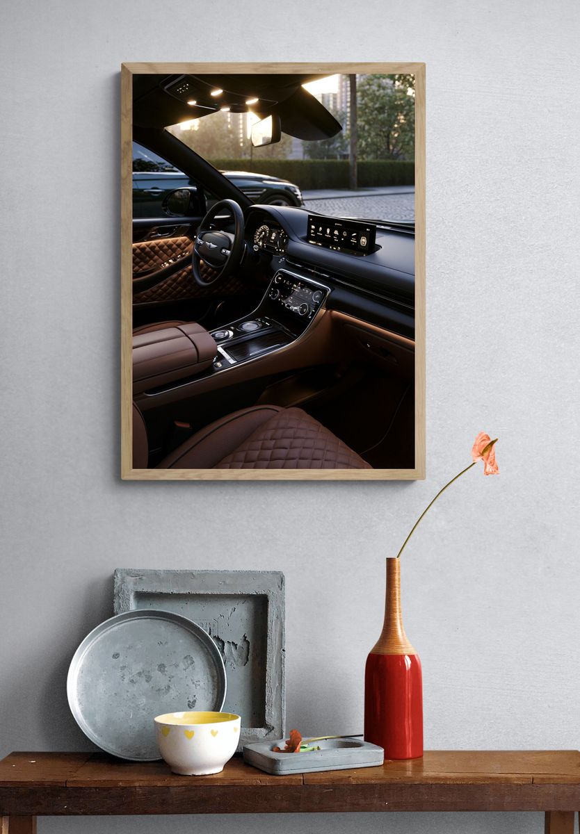 Luxury Car Interior Photography Poster. — room view 3