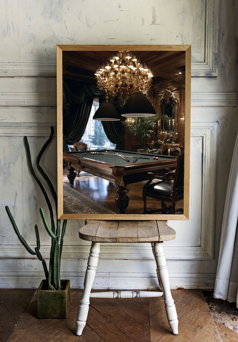 Luxury Billiard Room Photography Poster. room preview