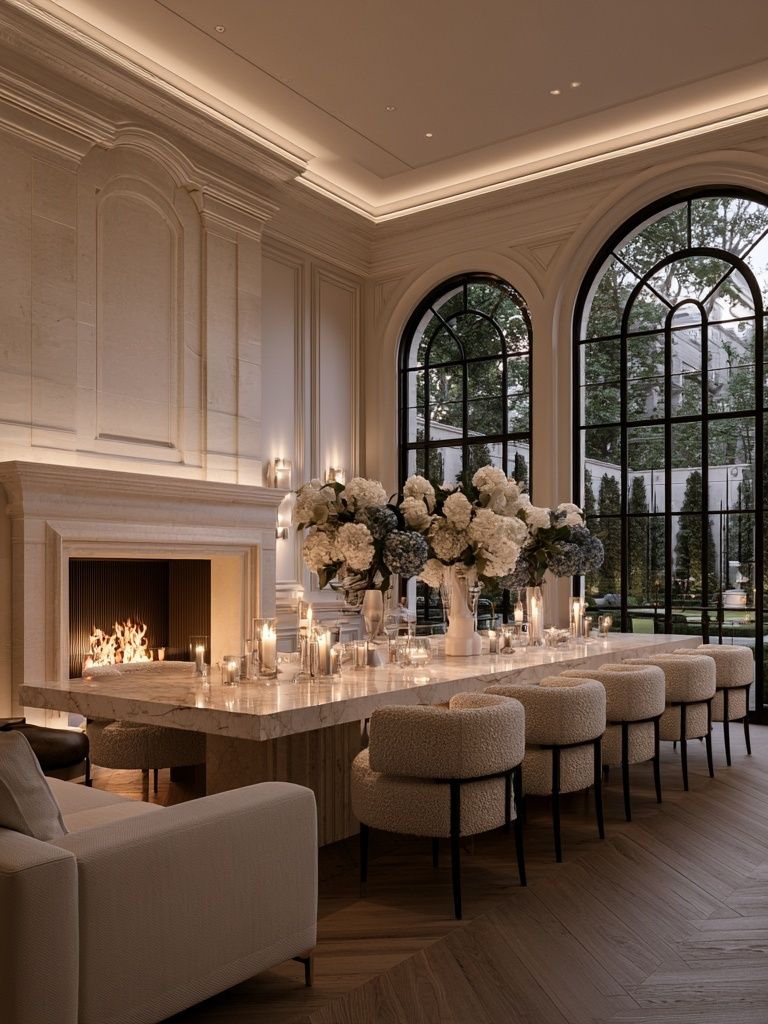 Luxury Dining Room Interior Photography Poster. poster — photography art